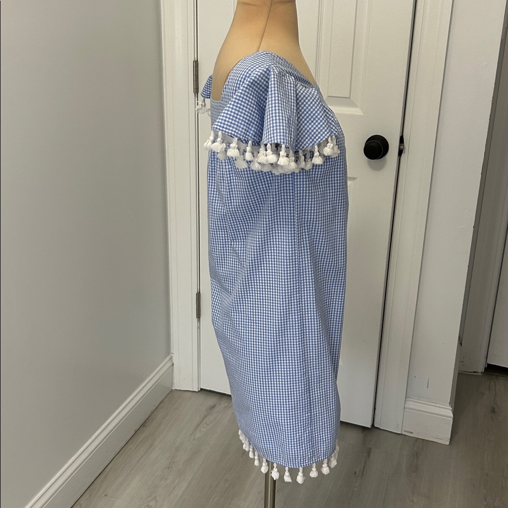 STS Sail to Sable Gingham Pom Pom Trim Dress - Picture 4 of 8